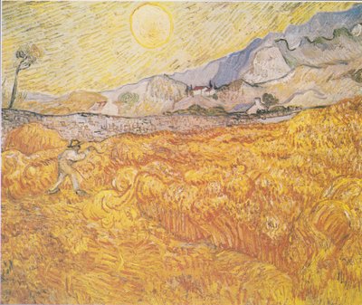 Weizenfeld hinter dem Hospital Saint-Paul (Die Ernte) von Vincent van Gogh